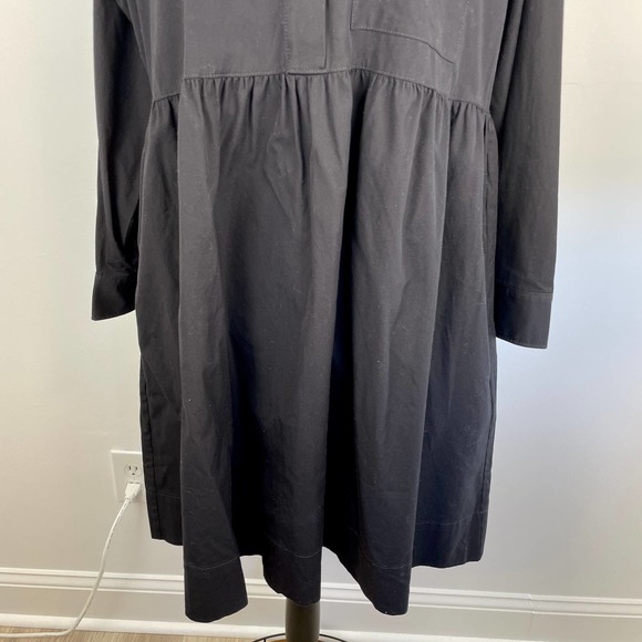 Everlane The Field Button Down Dress In Black Size XS New - Picture 6 of 14